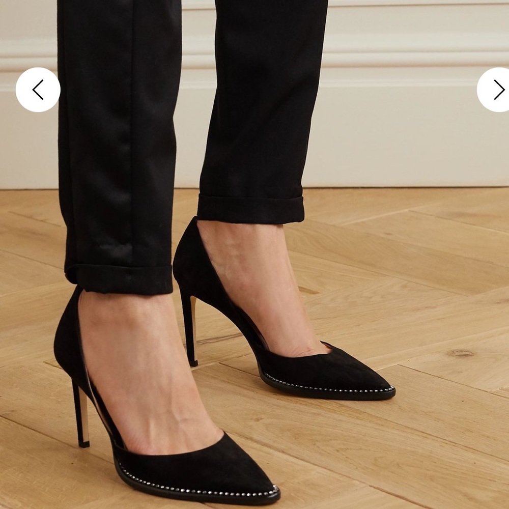 ISO - JIMMY CHOO BABETTE 100 Suede Pumps - Picture 2 of 2